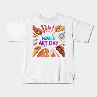 World Art Day Kids T-Shirt